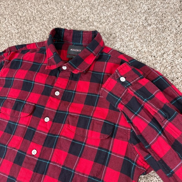 Bonobos Other - Bonobos Shirt Mens XL Red Black Plaid Flannel Button Up Long Sleeve Slim Fit